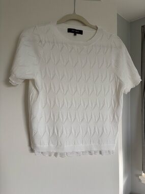 Chloe & jasmine White Short-Sleeve Knit Tee